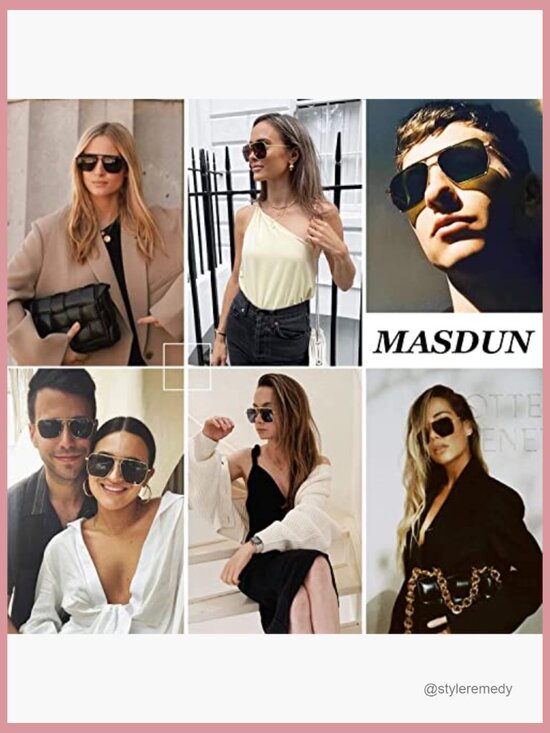 Metal Retro Oversized Square Polarized Sunglasses UV400 Protection main image 5
